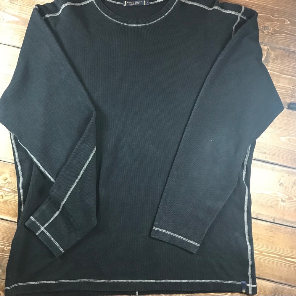 Agave Denim Long Sleeve Ribbed Top Men